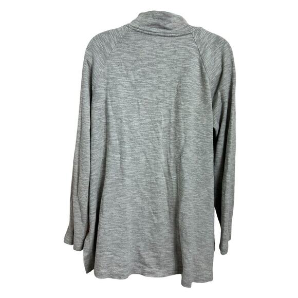 Pure Jill J.Jill Tunic Sweater Sz Medium Gray Raglan Sleeve V-Neck Relaxed Long - Picture 6 of 6